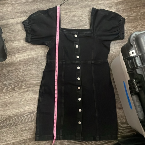 NWT 🖤 LEVI'S RHODE DENIM MINI DRESS BLACK MEDIUM 🖤 - Picture 15 of 15
